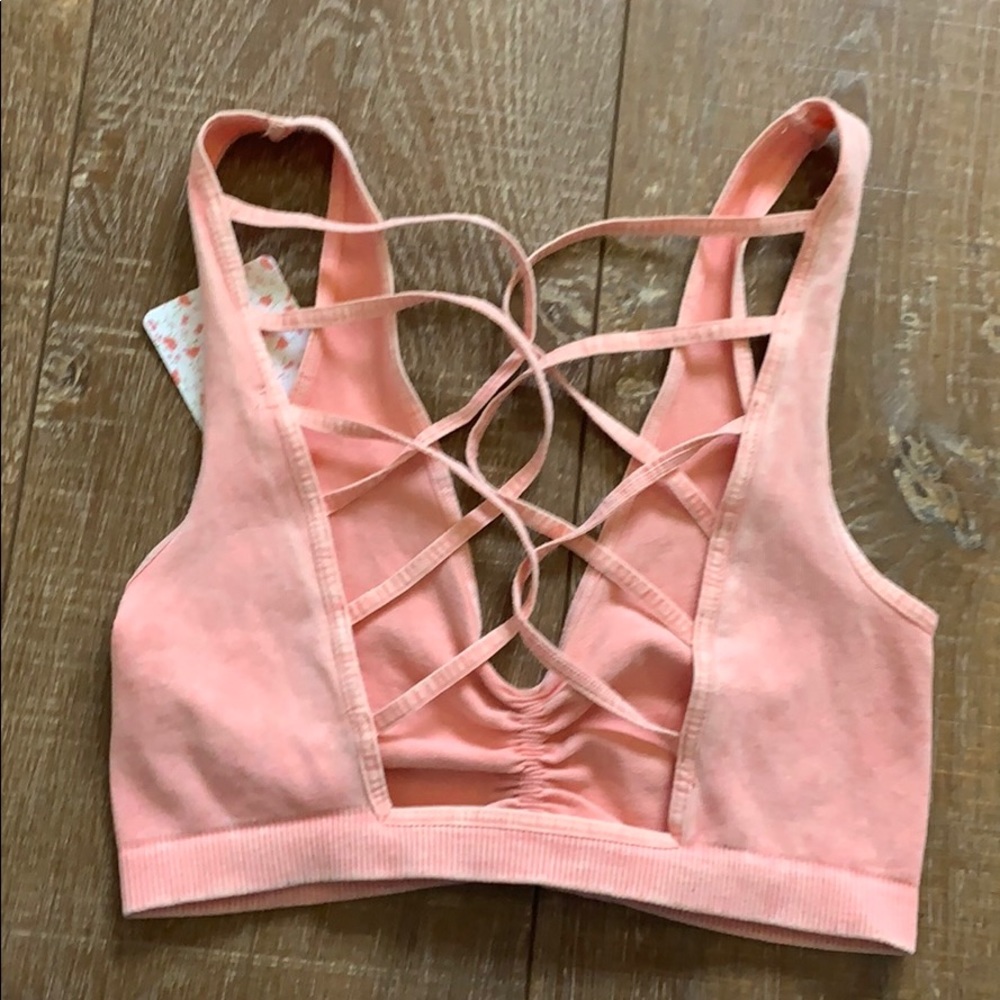Free People Shanti Strappy bra XS NWT coral - Picture 7 of 7